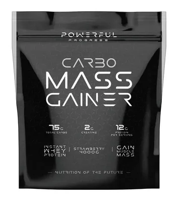 Гейнер Powerful Progress Carbo Mass Gainer полуниця, 4 кг