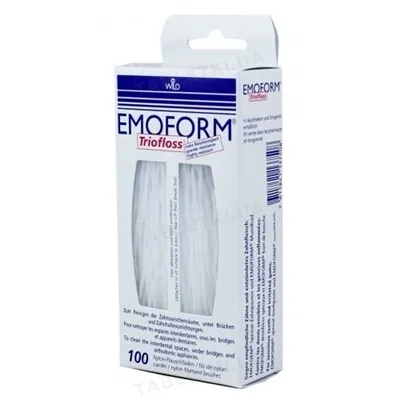 Зубні нитки Dr.Wild Emoform TrioFloss Суперфлос, стандартні 100 шт