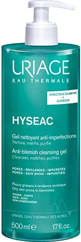 Гель очищуючий для обличчя Uriage Hyseac, 500 мл