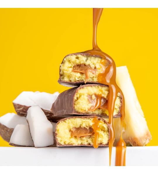 Батончик FitWin Coco Caramel без цукру, ананас, 20 штук по 40 г