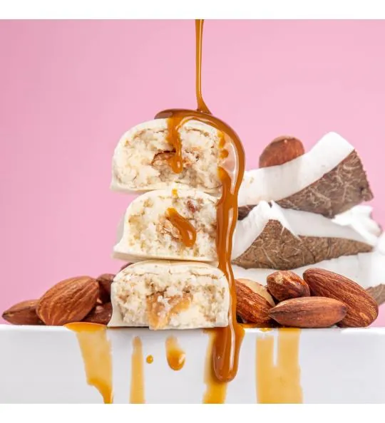 Батончик FitWin Coco Caramel без цукру, мигдаль, 20 штук по 40 г