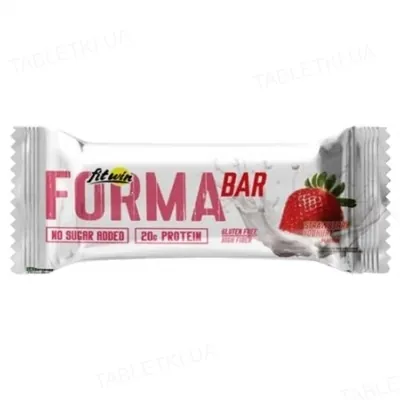 Батончик протеїновий FitWin Forma Bar полуничний йогурт, 60 г