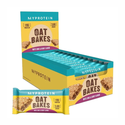 Овсяный батончик Myprotein Oat Bakes белый шоколад и ягоды, 12 штук по 75 г