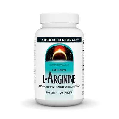 L-аргінін Source Naturals L-Arginine 500 мг, 100 таблеток