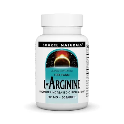 L-аргінін Source Naturals L-Arginine 500 мг, 50 таблеток