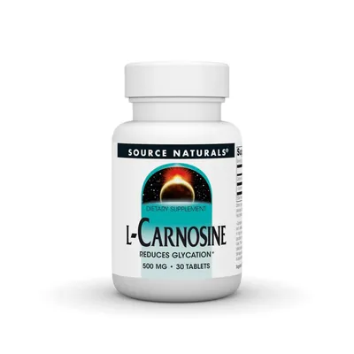 L-карнозин Source Naturals L-Carnosine 500 мг, 30 таблеток