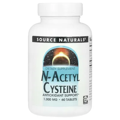 N-ацетилцистеїн Source Naturals N-Acetyl Cysteine 1000 мг, 60 таблеток