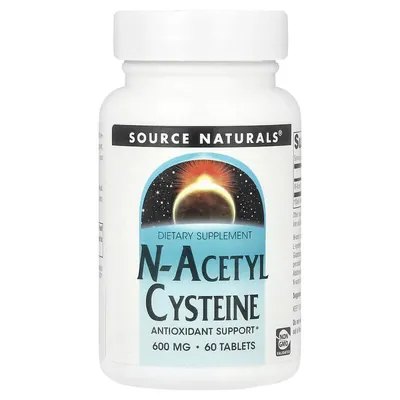N-ацетилцистеїн Source Naturals N-Acetyl Cysteine 600 мг, 60 таблеток