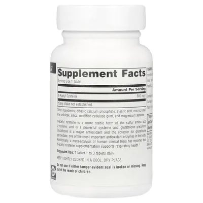 N-ацетилцистеїн Source Naturals N-Acetyl Cysteine 600 мг, 60 таблеток