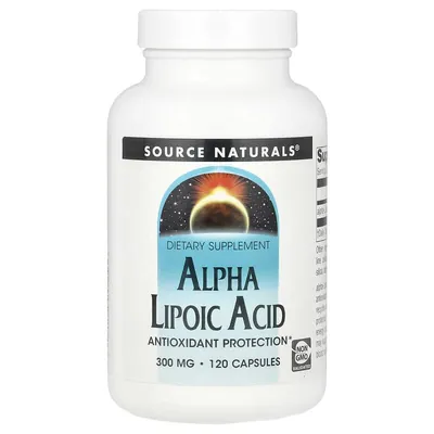 Альфа-ліпоєва кислота Source Naturals Alpha Lipoic Acid 300 мг, 120 капсул