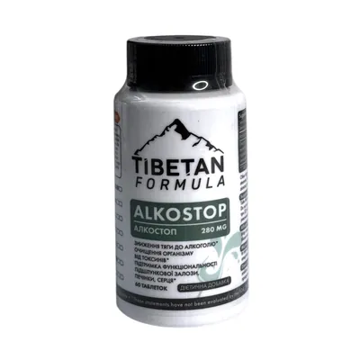 Алкостоп Tibetan formula, 60 таблеток