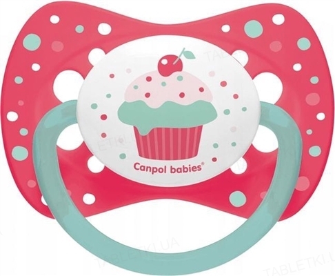 Пустышка силиконовая Canpol Babies симметричная 23/956_cor, 18 месяцев, 2 шт