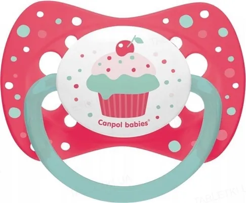 Пустушка силіконова Canpol Babies симетрична 23/956_cor, 18 місяців, 2 шт