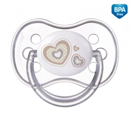 Пустышка силиконовая Canpol Babies Newborn baby симметричная 22/581_bei, 6-18 месяцев, 1 шт