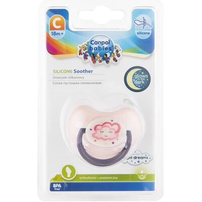 Пустышка силиконовая Canpol Babies Night dreams анатомическая 22/502, 18+ месяцев, 1 шт