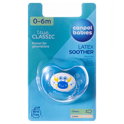Пустышка латексная Canpol Babies 22/606 Nature круглая 0-6 месяцев, 1 шт