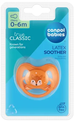 Пустушка латексна Canpol Babies Cute Animals 22/593 кругла, 0-6 місяців, 1 шт