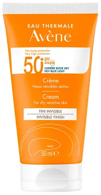 Крем сонцезахисний Avene SPF50+ для сухої чутливої шкіри, 50 мл