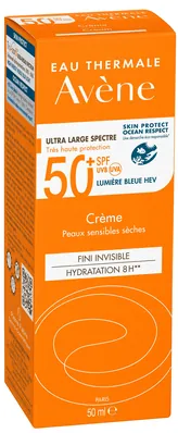 Крем сонцезахисний Avene SPF50+ для сухої чутливої шкіри, 50 мл