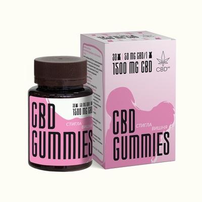 Каннабидиол CBD мишки 50 мг Спелая вишня, 30 штук