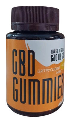 Каннабидиол CBD с мелатонином мишки 50 мг Цитрусовый микс, 30 штук