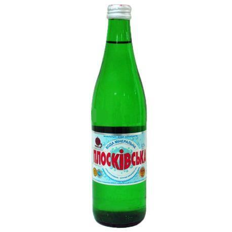 Вода минеральная Плоскивська сильногазированная, стеклянная бутылка, 0,5л