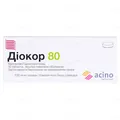Діокор 80 таблетки, в/плів. обол. по 80 мг/12.5 мг №30 (10х3)