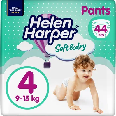 Підгузки-трусики Helen Harper Soft & Dry pants розмір 4 Maxi 9-15 кг, 44 шт