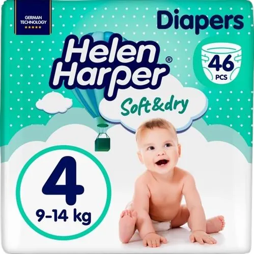 Підгузки Helen Harper Soft & Dry розмір 4 Maxi 9-14 кг, 46 шт