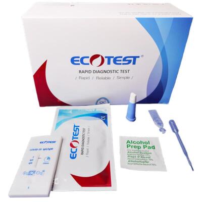 Тест-набор Ecotest Covid-19 Antigen Rapid Test Device для быстрого выявления антигенов коронавируса COVID-19, 1 штука