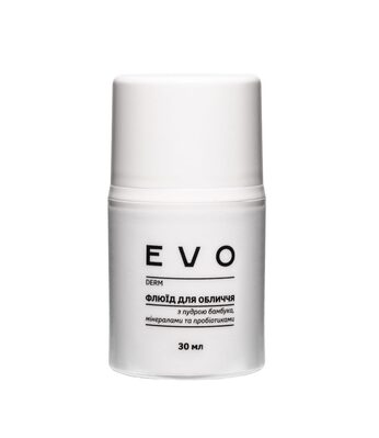 Флюїд для обличчя EVO derm з пудрою бамбуку, пребіотиками та мінералами, 30 мл
