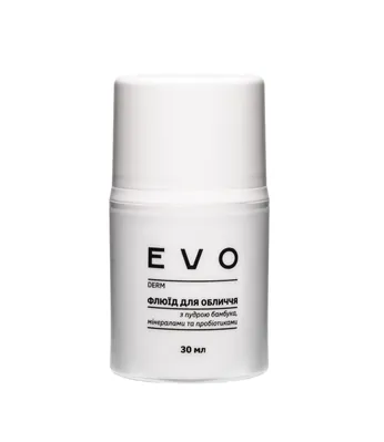 Флюїд для обличчя EVO derm з пудрою бамбуку, пребіотиками та мінералами, 30 мл