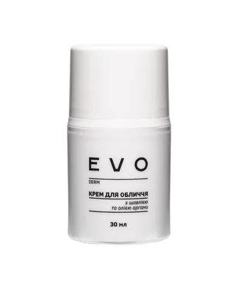Крем для обличчя EVO derm з шавлією та аргановою олією, 30 мл