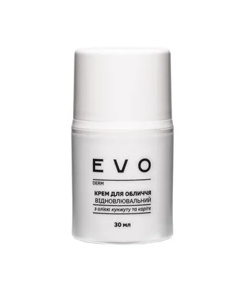 Крем для обличчя EVO derm відновлювальний з олією кунжуту та каріте, 30 мл