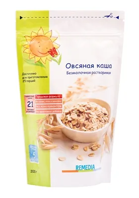 Каша безмолочна Remedia Вівсяна, з 5 місяців, 200 г