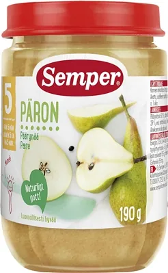 Пюре фруктове Semper Груша-яблуко, 190 г