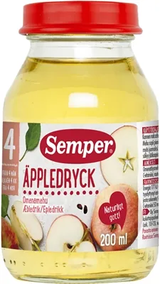 Сік Semper Яблучний, без цукру, 200 мл