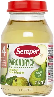 Сік Semper Грушевий, без цукру, 200 мл
