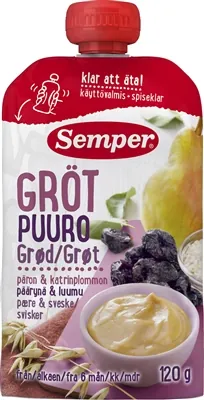 Каша безмолочна Semper Мультизлакова з грушею і чорносливом, 120 г