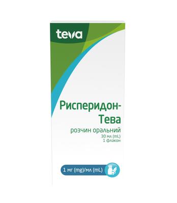 Рисперидон-Тева розчин ор. 1 мг/мл по 30 мл у флак. з адапт. та доз. пристр.