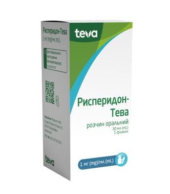 Рисперидон-Тева раствор ор. 1 мг/мл по 30 мл во флак. с адапт. и доз. устр.