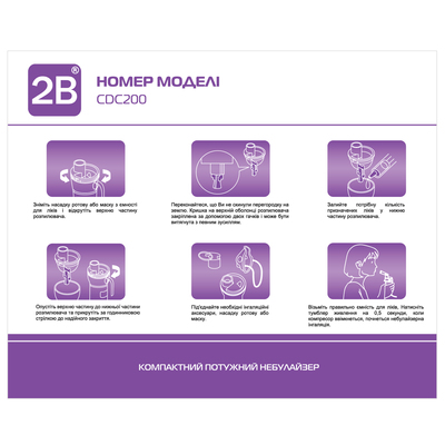 Ингалятор (небулайзер) 2B CDC 200 компрессорный