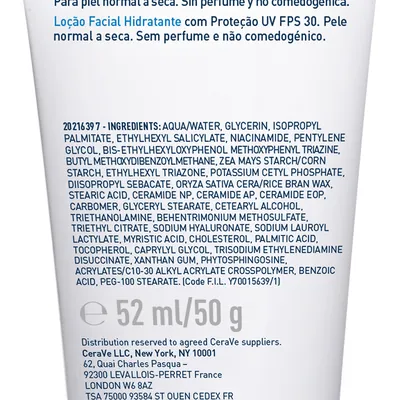 Крем для обличчя CeraVe SPF30 денний для нормальної та сухої шкіри, 52 мл