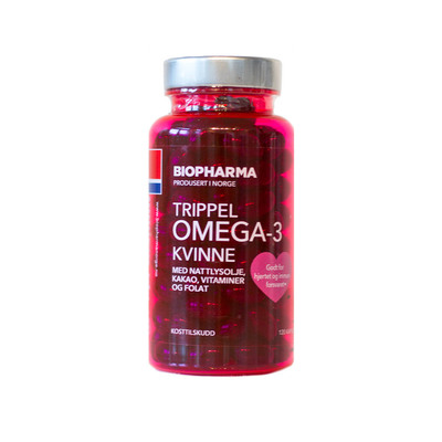 Омега-3 Biopharma Trippel Omega-3  Kvinne Тройная для женского здоровья капсулы №120