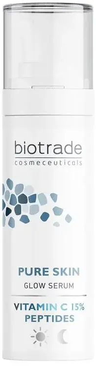 Сироватка для обличчя Biotrade Pure Skin з вітаміном С 15% та пептидами для сяяння шкіри, 30 мл