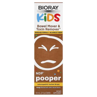 Засіб для виведення токсинів і активації роботи кишечника Bioray Kids NDF Pooper для дітей зі смаком манго, 59 мл