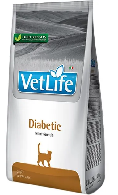 Корм сухий Farmina Vet Life Diabetic для котів для контролю рівня глюкози в крові при цукровому діабеті, 400 г