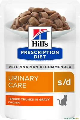 Корм вологий для котів Hill's Prescription Diet s/d Urinary Care з куркою, 85 г