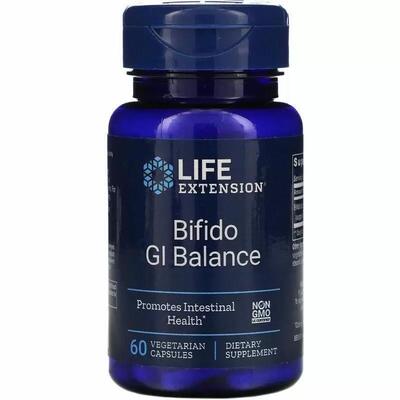 Бифидобактерии Life Extension Bifido GI Balance, 60 капсул