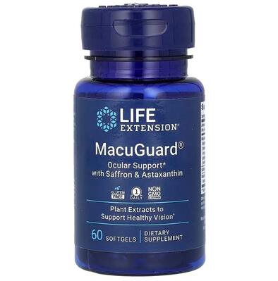 Комплекс здоровья глаз Life Extension MacuGuard Ocular Support with Astaxanthin, 60 капсул